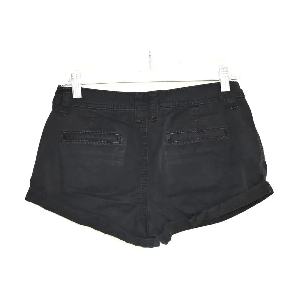 Abercrombie & Fitch Black Khaki Shorts Size 0/25